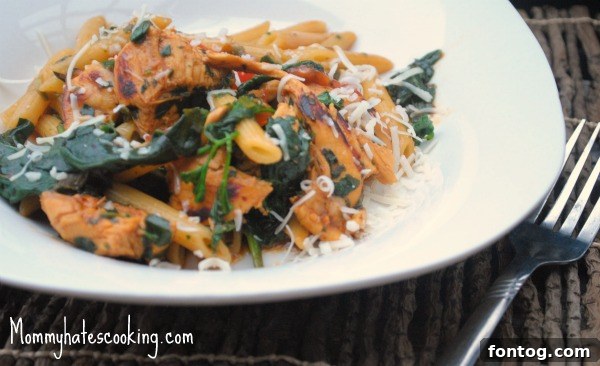 Italian Chicken Spinach Penne Italian Chicken Spinach Penne, a delicious and easy pantry meal.