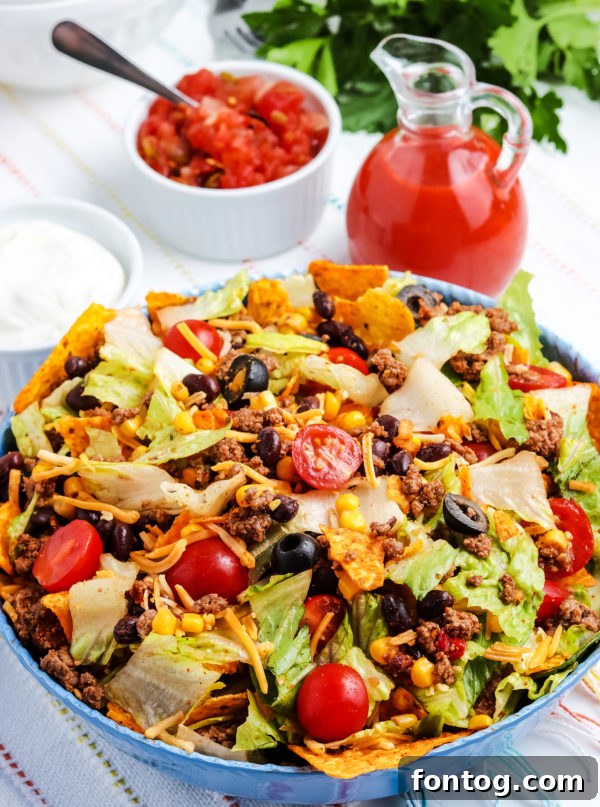 Your January Meal Planner 2 Delicious Dorito Taco Salad perfect for family dinners and easy meal prep
