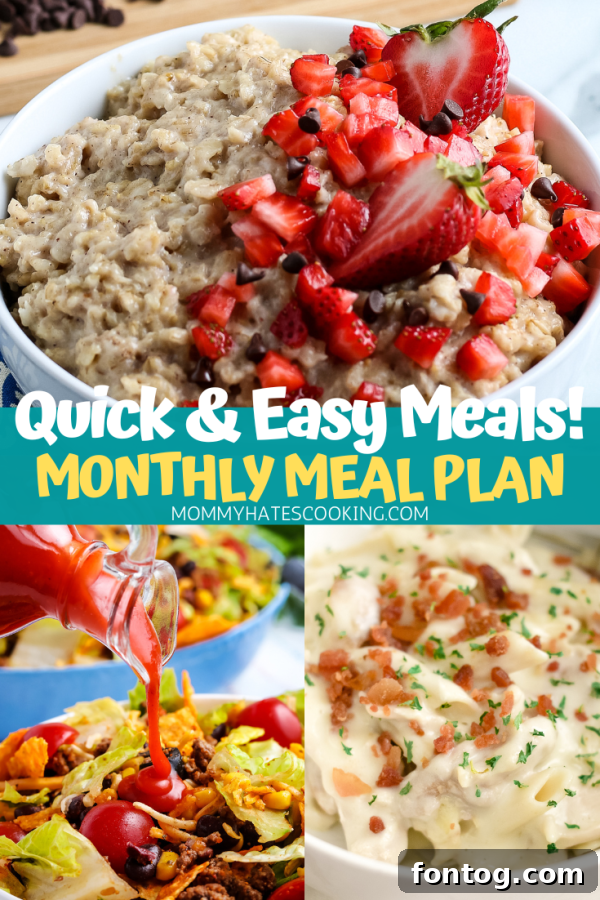 Your January Meal Planner 4 A beautifully organized monthly meal plan calendar, ready to simplify your cooking and grocery shopping