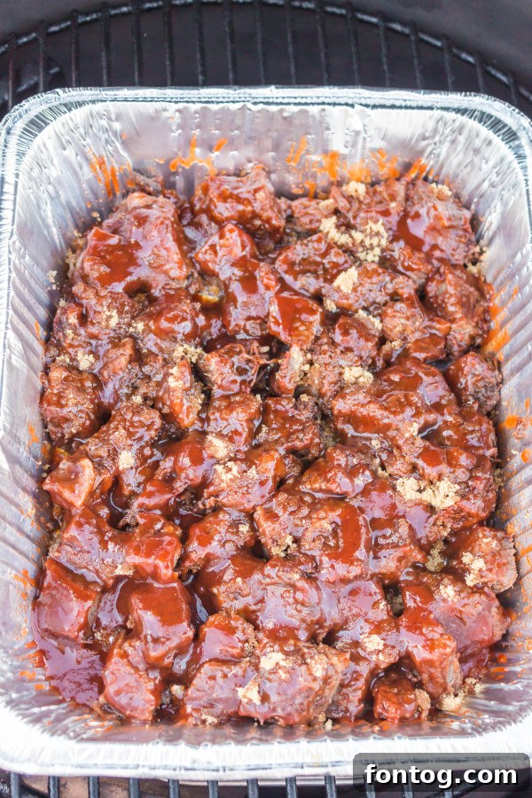 pellet grill bbq burnt ends cooking