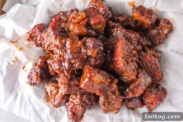 pellet grill bbq burnt ends with meat probe