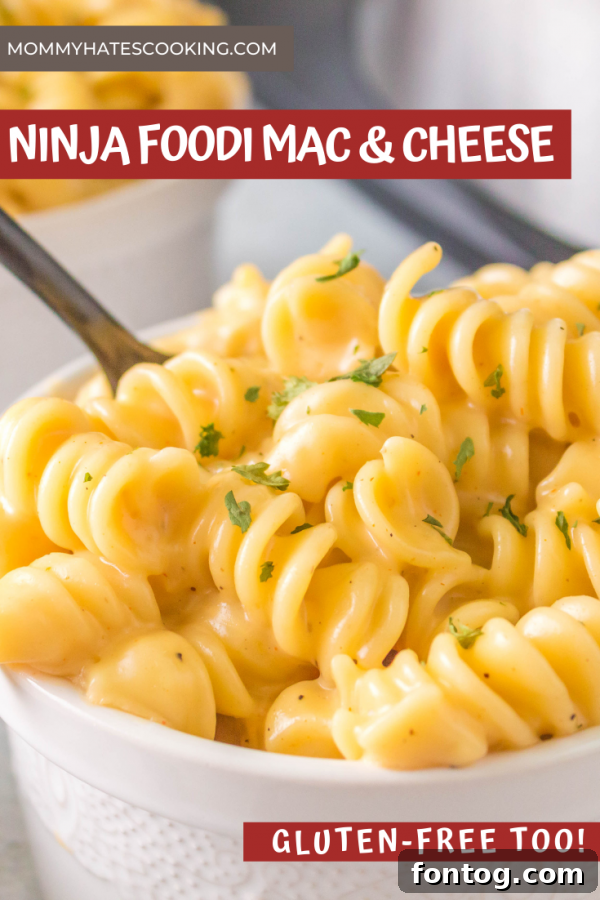 ninja foodi macaroni and cheese pin graphic