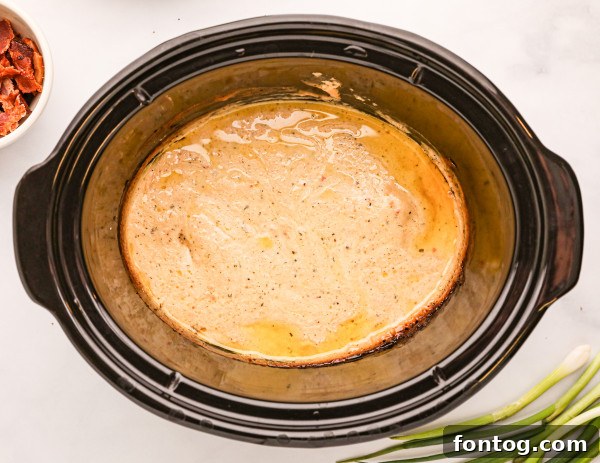 Effortless Slow Cooker Ranch Chicken 4 creamy ranch chicken served over rice