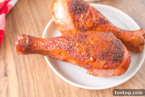 Juicy Pellet Smoked Chicken Drumsticks 5 smoked chicken drumsticks with seasoning on a baking sheet