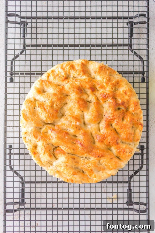 Close-up of Ninja Foodi Focaccia