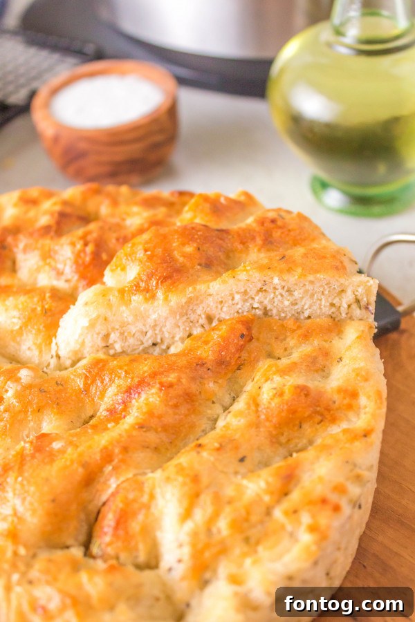 Several Ninja Foodi Focaccia loaves