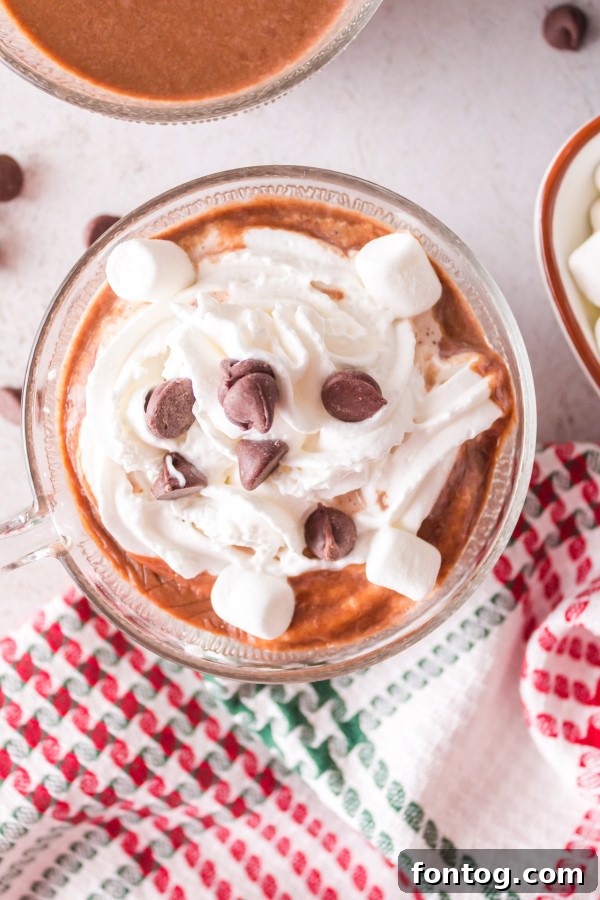 Ninja Foodi Hot Chocolate, rich and creamy homemade hot cocoa in a mug, perfect for cold weather