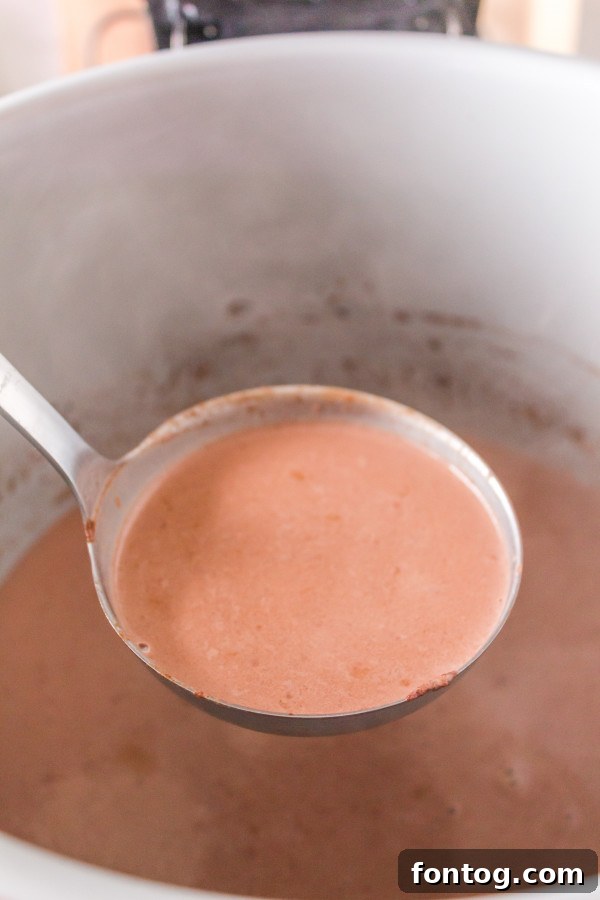 Ninja Foodi inner pot with hot chocolate ingredients