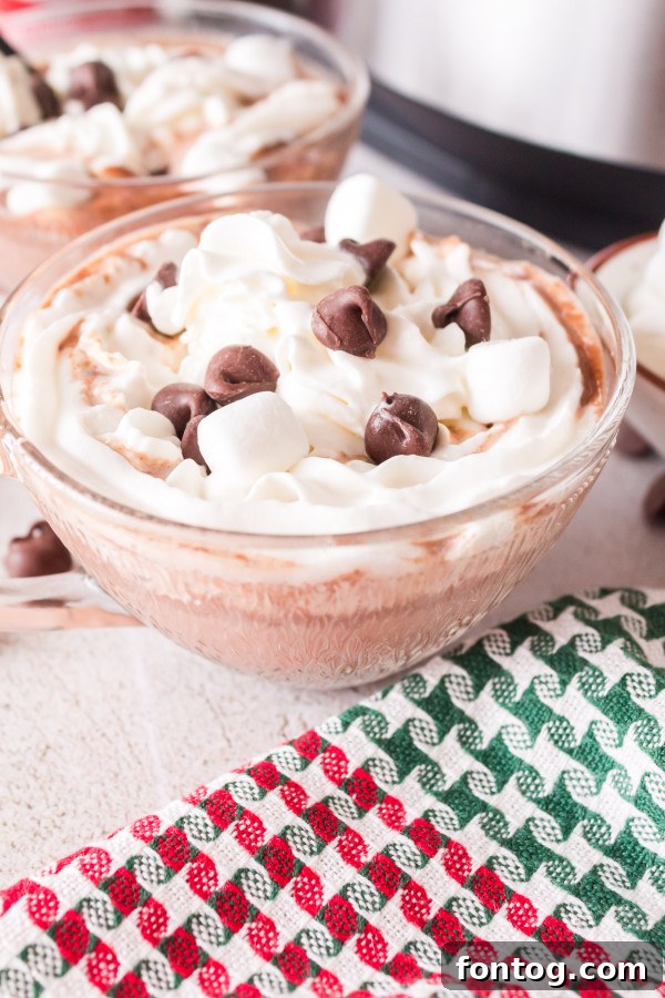 Ninja Foodi Hot Chocolate with marshmallows and toppings