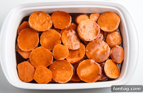 Sauce ingredients (butter, brown sugar, granulated sugar) melting together in a saucepan