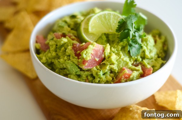 Fresh Guacamole with Homemade Tortilla Chips
