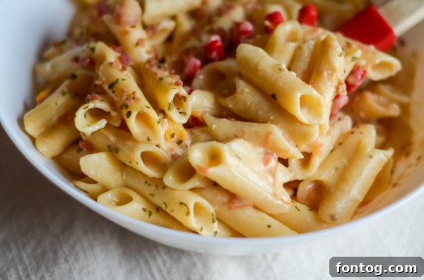 Close-up of Ninja Foodi Baked Feta Pasta