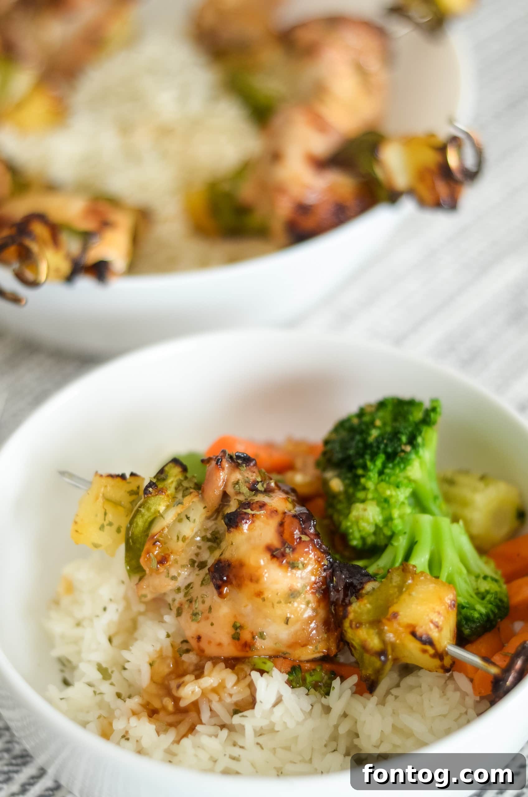 Ninja Foodi Sweet and Sour Chicken Skewers