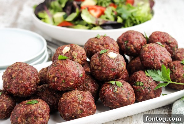 Smoked Stuffed Meatballs ready to serve