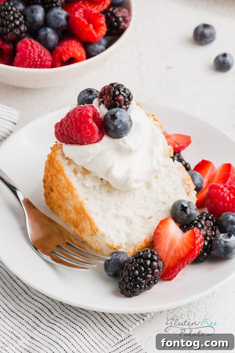 Delightful Gluten-Free Easter Desserts 22 Best Gluten-Free Angel Food Cake Recipe with berries.