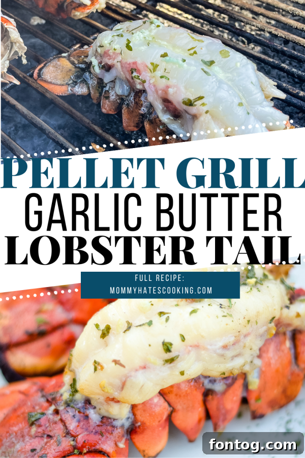 Smoked lobster tails on a serving platter