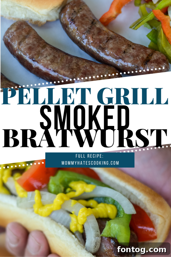 pellet grill smoked bratwurst