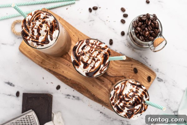 Elevate Your Coffee Experience 4 best coffee drink recipes: frozen mocha with whipped cream