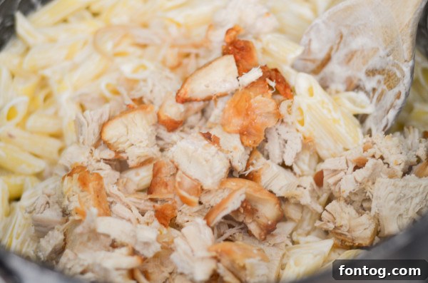 gluten free chicken penne alfredo