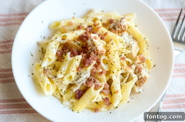 gluten free chicken penne alfredo