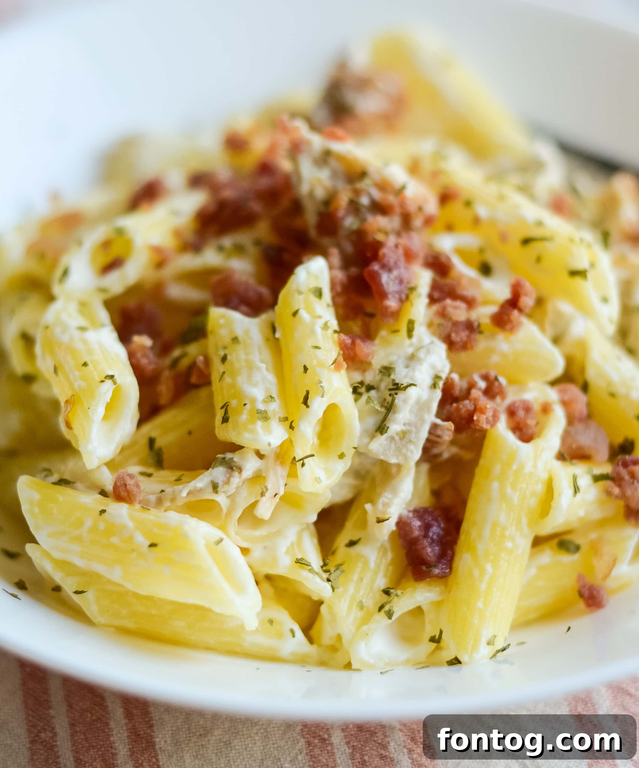 Homemade Chicken Penne Alfredo