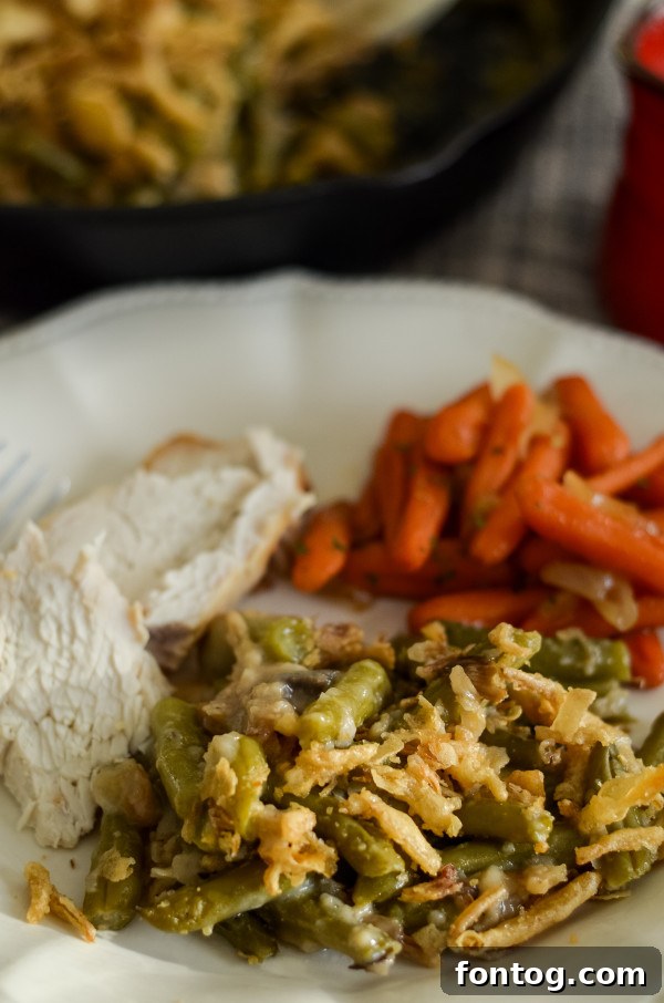 pellet grill green bean casserole ready to serve