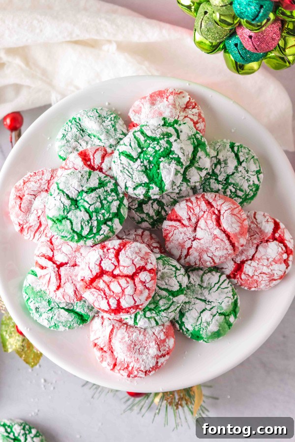 christmas crinkle cookies