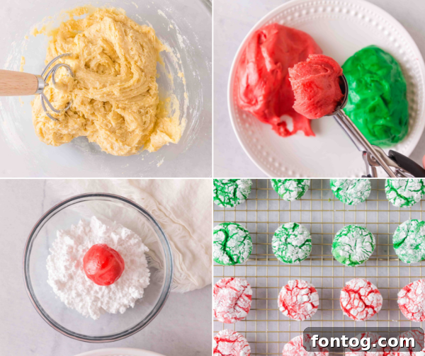 christmas crinkle cookies