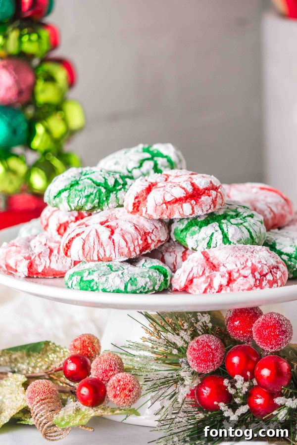 christmas crinkle cookies