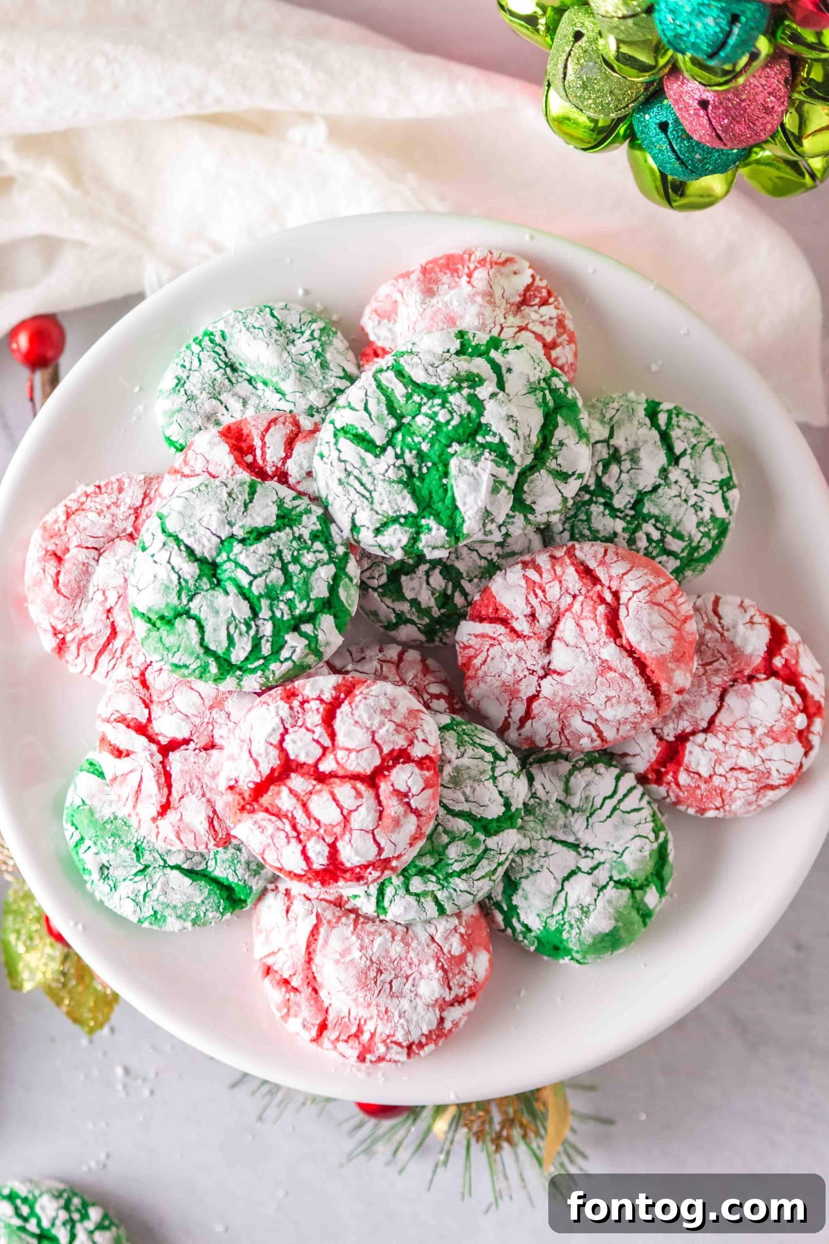 Christmas Crinkle Cookies