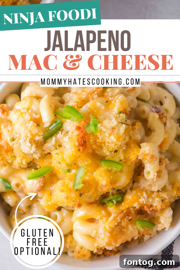 Ninja Foodi Jalapeño Macaroni and Cheese - Pin image