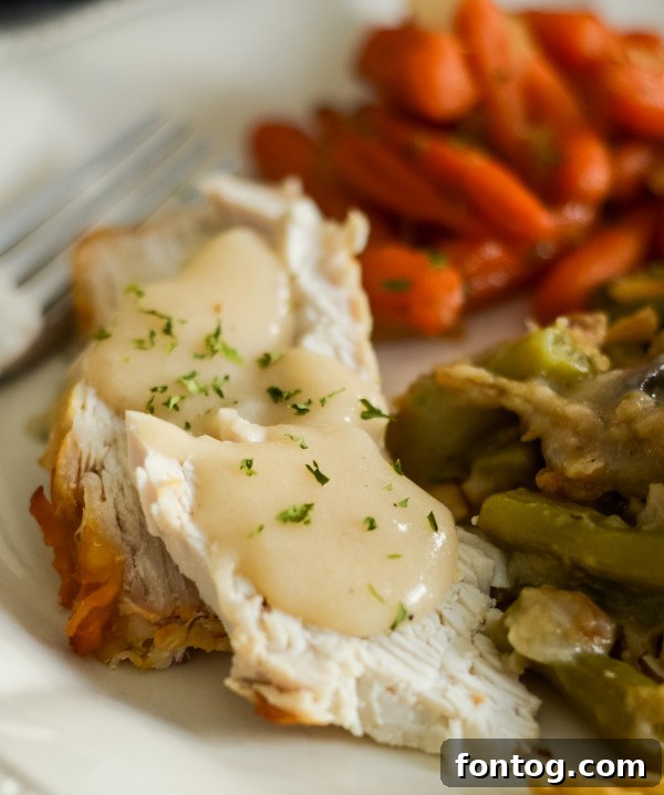 Creamy Gluten-Free Gravy served over a dish