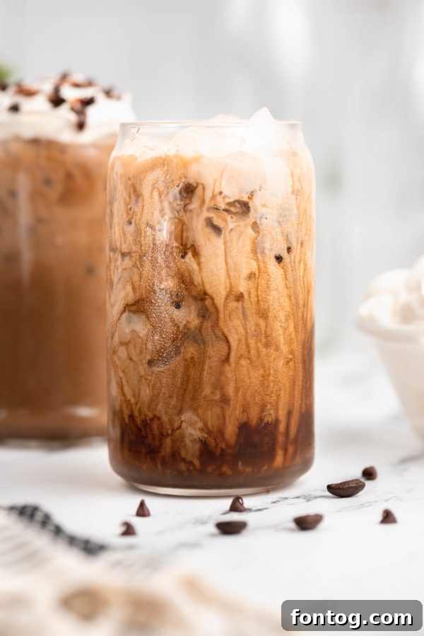 Quick Iced Mocha Bliss 4 Iced mocha preparation steps