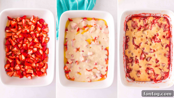 overview of gluten-free strawberry cobbler ready for serving