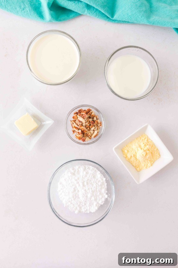 Ninja Creami Butter Pecan Bliss 4 Key ingredients for Ninja Creami Butter Pecan Ice Cream