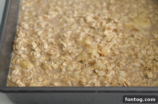 Gluten-Free Banana Bread Baked Oatmeal 5 Mixing Gluten-Free Baked Banana Oatmeal