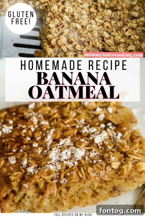 Gluten-Free Banana Bread Baked Oatmeal 9 baked banana oatmeal pin
