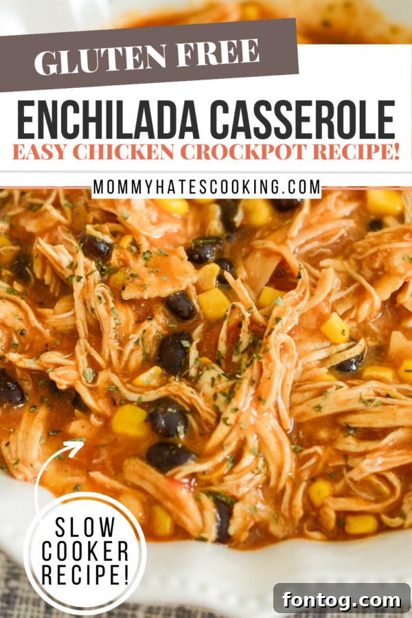 Set-and-Forget Gluten-Free Chicken Enchilada Casserole 11 GLUTEN FREE CROCKPOT CHICKEN ENCHILADA CASSEROLE
