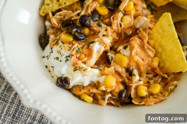 Set-and-Forget Gluten-Free Chicken Enchilada Casserole 8 gluten-free chicken enchilada casserole with toppings