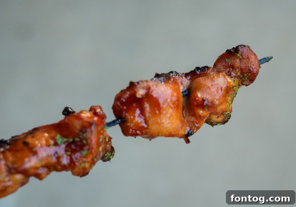 pellet grill barbecue chicken skewers