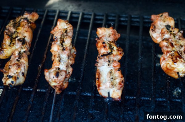 pellet grill barbecue chicken skewers