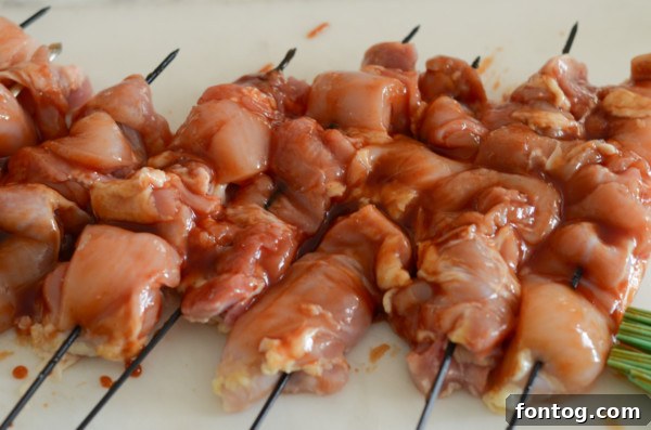 pellet grill barbecue chicken skewers