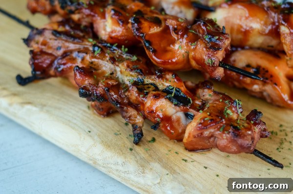 pellet grill barbecue chicken skewers
