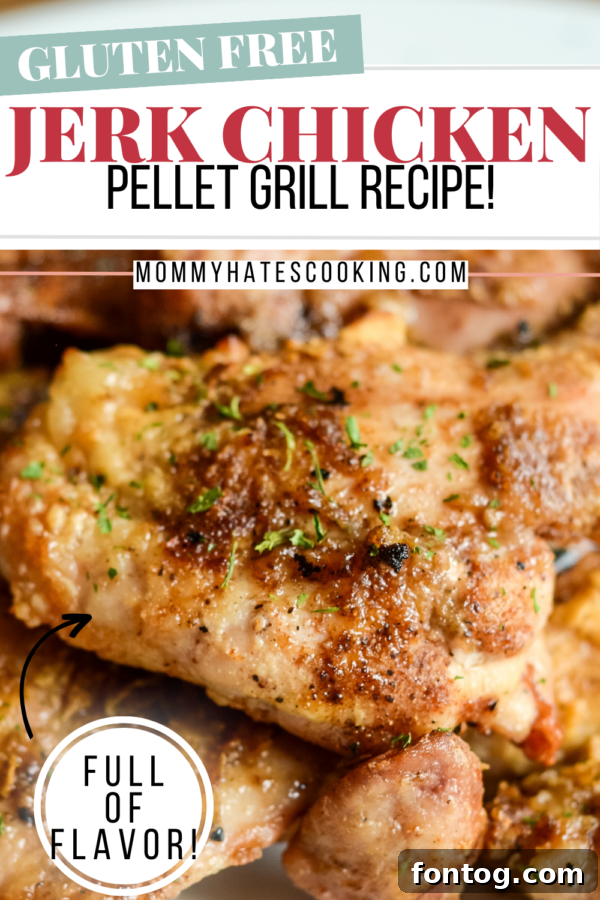 Pellet Grill Jerk Chicken serving suggestion