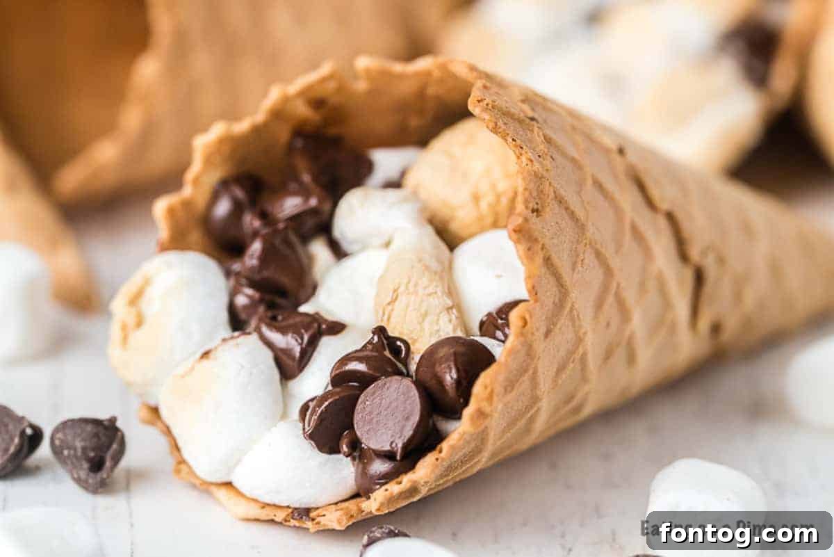 S’Mores Campfire Cones