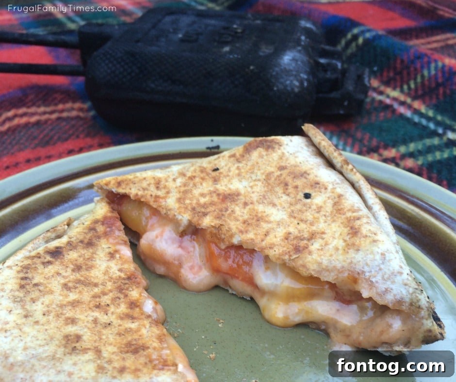 Campfire Pie Iron Quesadillas – a simple & healthy summer recipe