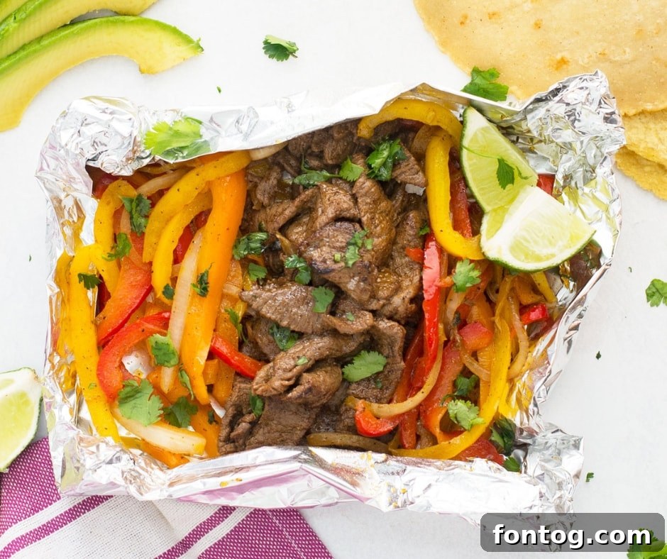 Easy Steak Fajita Foil Packets Recipe