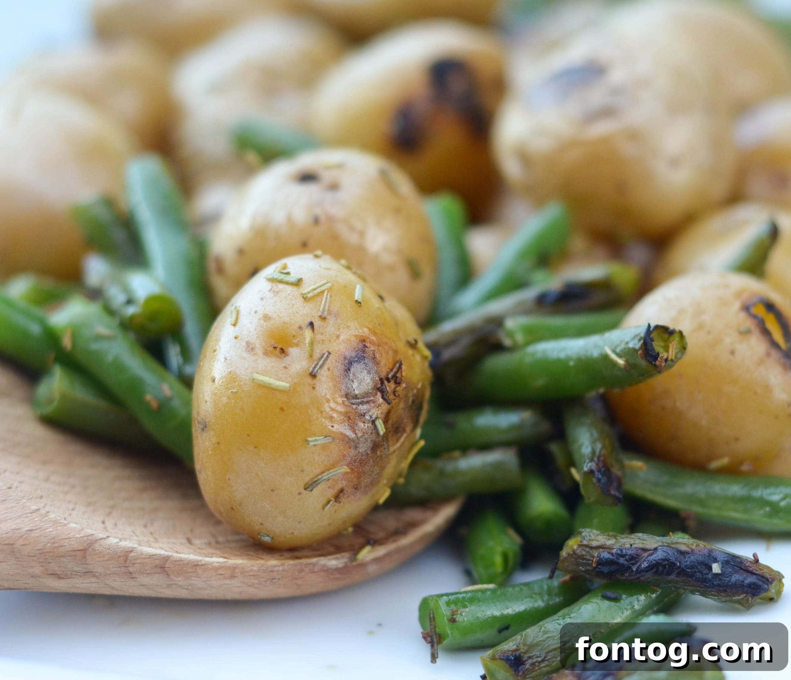 Pellet Grill Green Beans and Potatoes