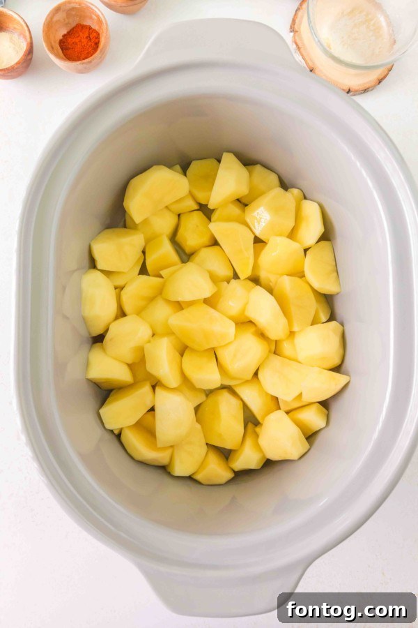 Close-up of perfectly roasted Yukon Gold potatoes