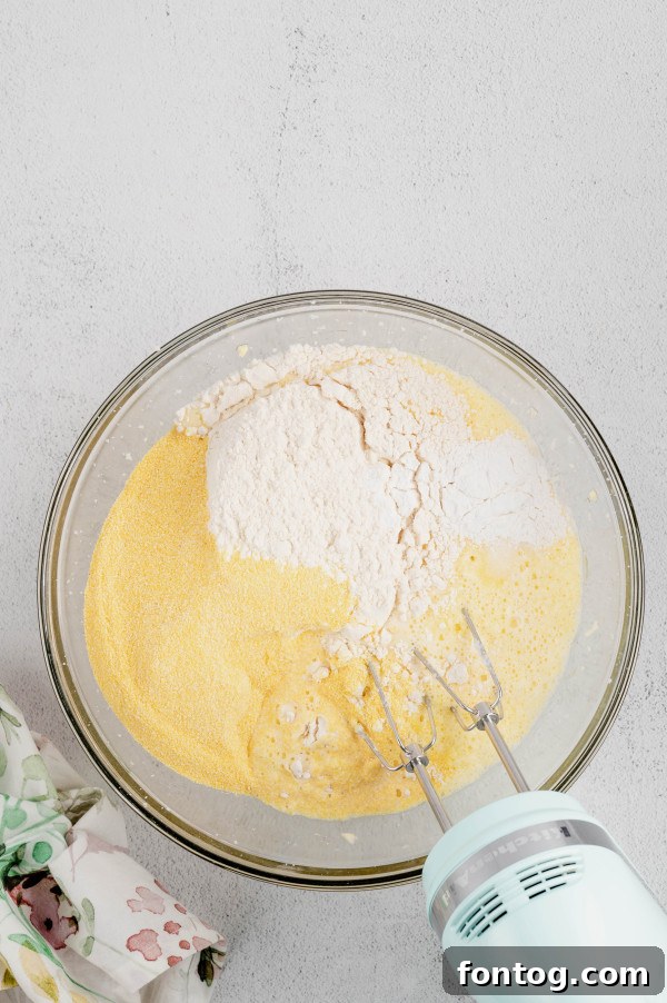 smoked cornbread on pellet grill batter